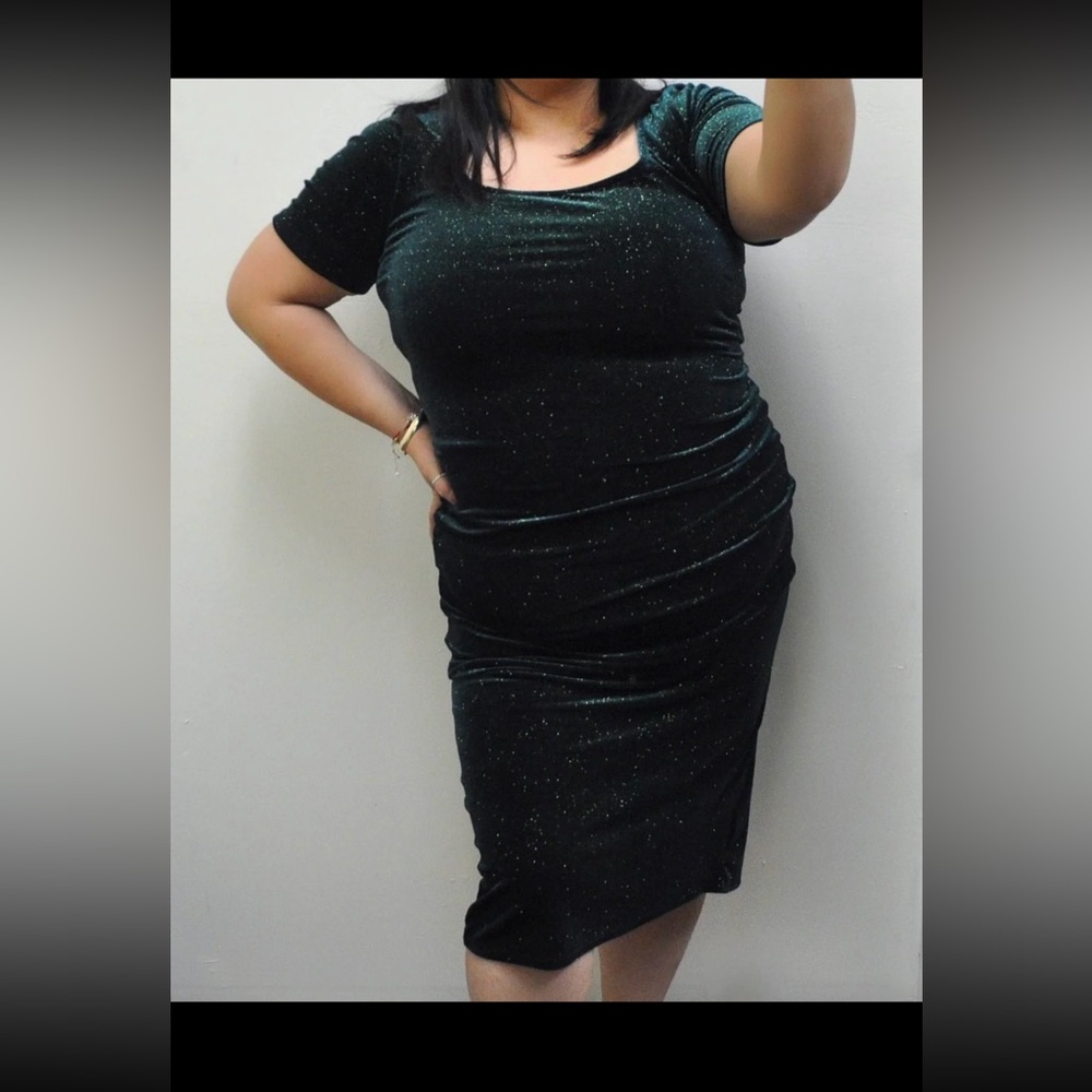 Elegant Black‎ Velvet Dress Size 2x